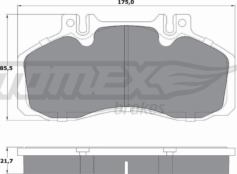 TOMEX brakes TX 12-88 - Тормозные колодки, дисковые, комплект parts5.com