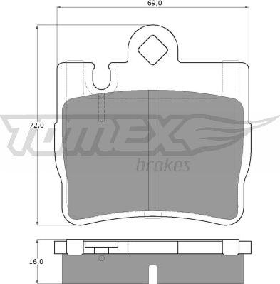 TOMEX brakes TX 12-87 - Тормозные колодки, дисковые, комплект parts5.com