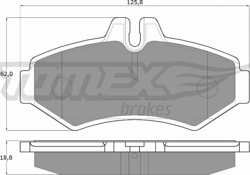 TOMEX brakes TX 12-34 - Тормозные колодки, дисковые, комплект parts5.com