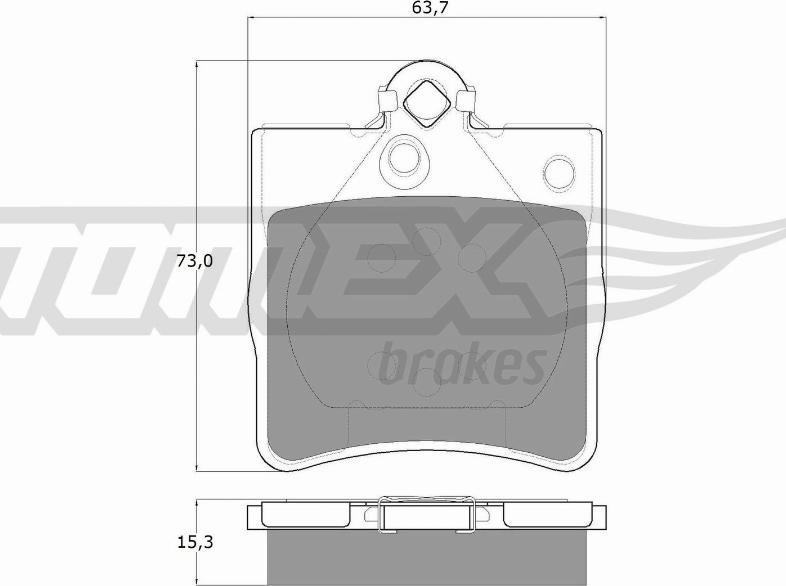 TOMEX brakes TX 12-29 - Тормозные колодки, дисковые, комплект parts5.com