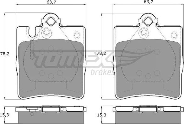 TOMEX brakes TX 12-79 - Тормозные колодки, дисковые, комплект parts5.com