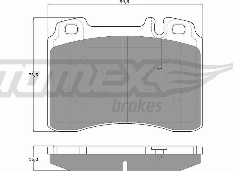 TOMEX brakes TX 12-711 - Тормозные колодки, дисковые, комплект parts5.com