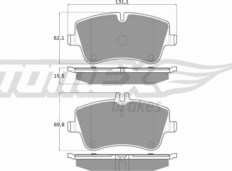 TOMEX brakes TX 12-78 - Тормозные колодки, дисковые, комплект parts5.com