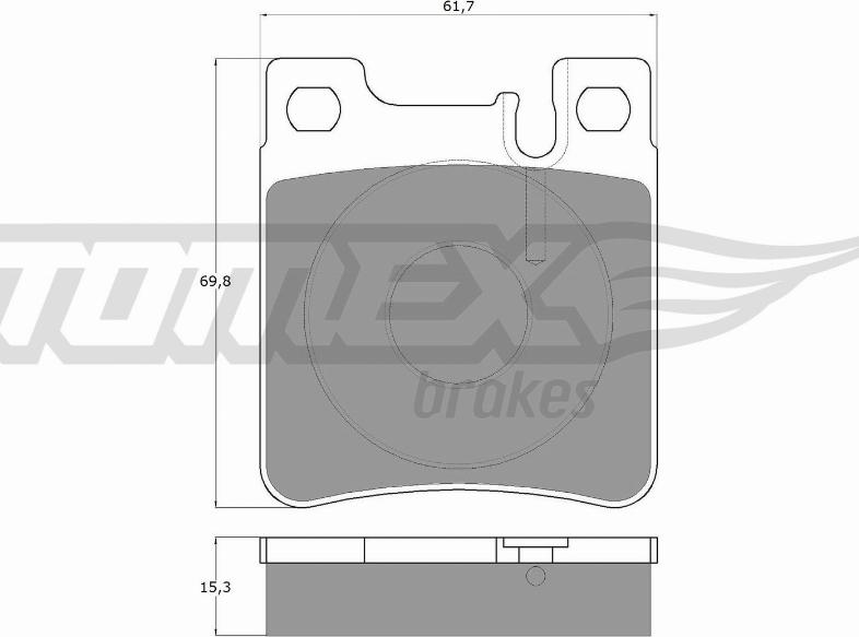 TOMEX brakes TX 12-73 - Тормозные колодки, дисковые, комплект parts5.com