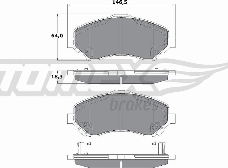 TOMEX brakes TX 17-67 - Juego de pastillas de freno parts5.com