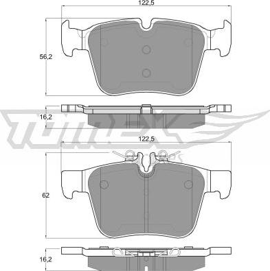 TOMEX brakes TX 17-051 - Тормозные колодки, дисковые, комплект parts5.com