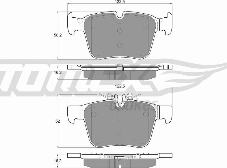 TOMEX brakes TX 17-051 - Тормозные колодки, дисковые, комплект parts5.com