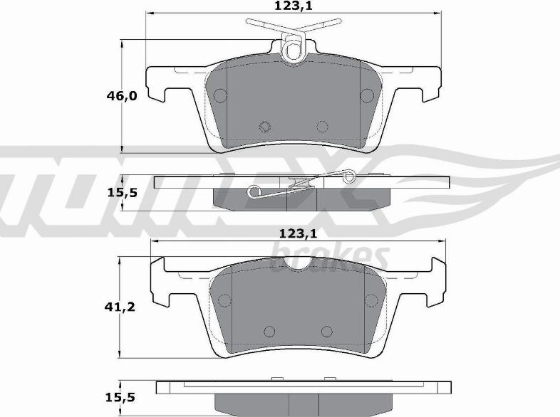 TOMEX brakes TX 17-02 - Тормозные колодки, дисковые, комплект parts5.com