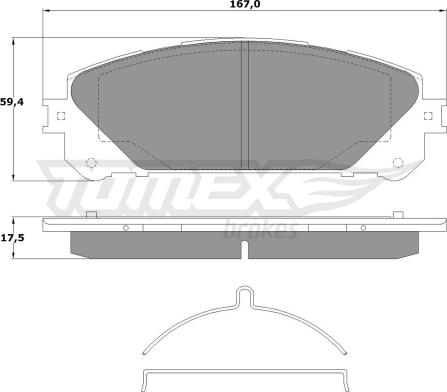 TOMEX brakes TX 17-80 - Тормозные колодки, дисковые, комплект parts5.com