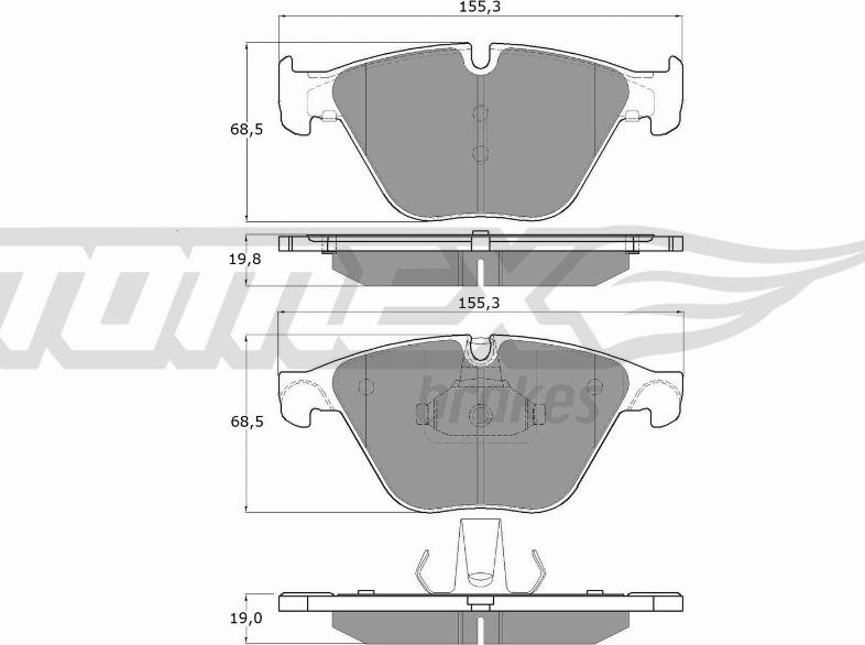 TOMEX brakes TX 17-35 - Тормозные колодки, дисковые, комплект parts5.com