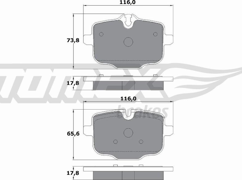 TOMEX brakes TX 17-36 - Тормозные колодки, дисковые, комплект parts5.com