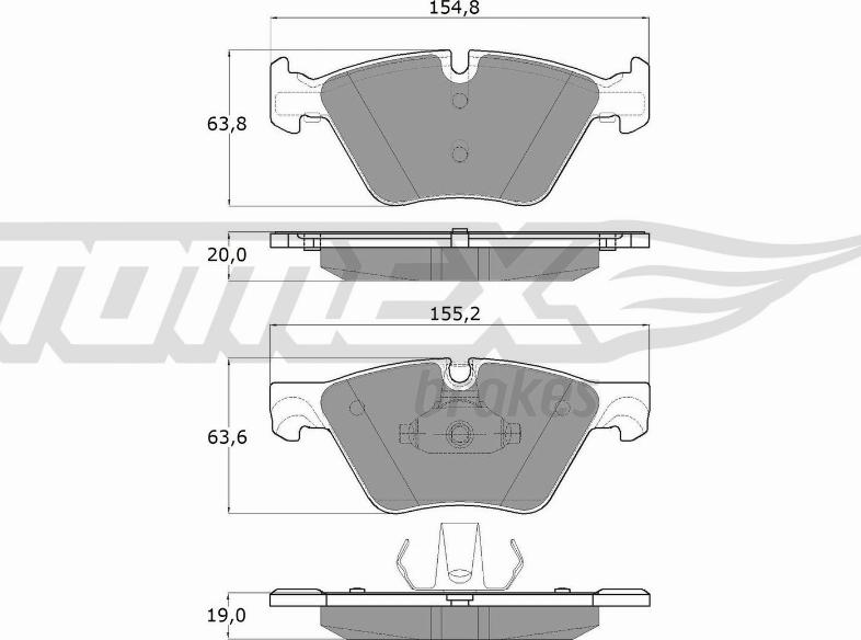 TOMEX brakes TX 17-33 - Тормозные колодки, дисковые, комплект parts5.com