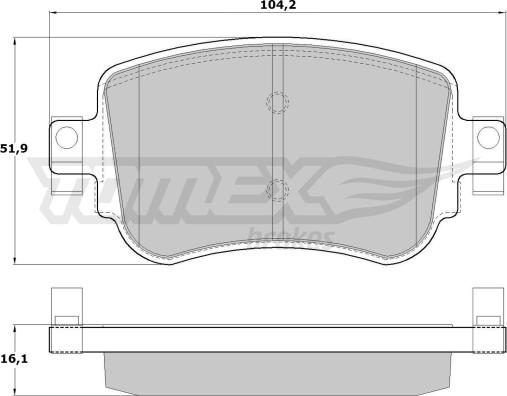 TOMEX brakes TX 17-32 - Тормозные колодки, дисковые, комплект parts5.com