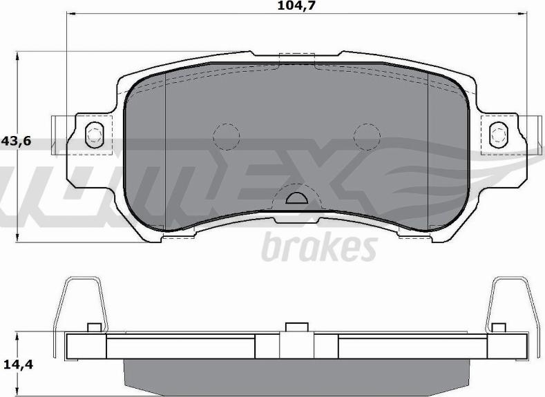 TOMEX brakes TX 17-26 - Тормозные колодки, дисковые, комплект parts5.com