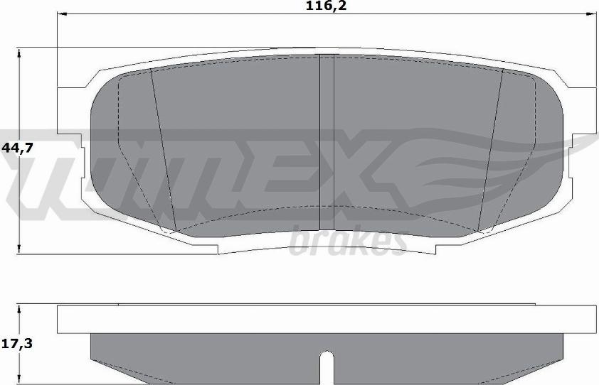 TOMEX brakes TX 17-78 - Тормозные колодки, дисковые, комплект parts5.com