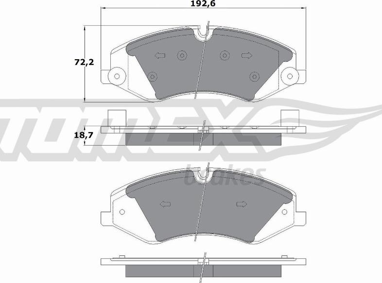 TOMEX brakes TX 17-73 - Тормозные колодки, дисковые, комплект parts5.com