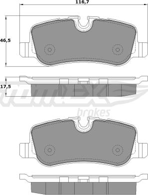 TOMEX brakes TX 17-72 - Тормозные колодки, дисковые, комплект parts5.com