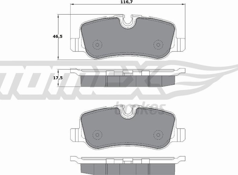 TOMEX brakes TX 17-72 - Тормозные колодки, дисковые, комплект parts5.com