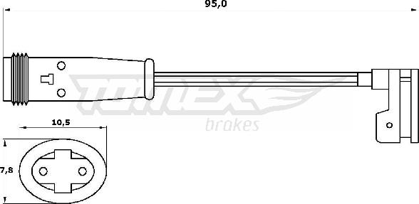 TOMEX brakes TX 30-56 - Сигнализатор, износ тормозных колодок parts5.com