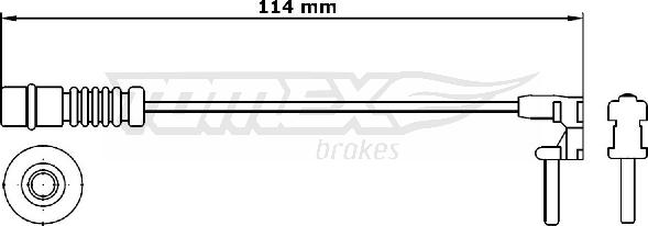 TOMEX brakes TX 30-69 - Сигнализатор, износ тормозных колодок parts5.com