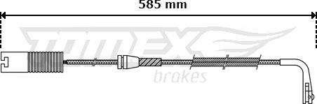 TOMEX brakes TX 30-35 - Сигнализатор, износ тормозных колодок parts5.com