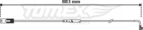 TOMEX brakes TX 30-75 - Сигнализатор, износ тормозных колодок parts5.com