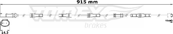 TOMEX brakes TX 31-19 - Сигнализатор, износ тормозных колодок parts5.com