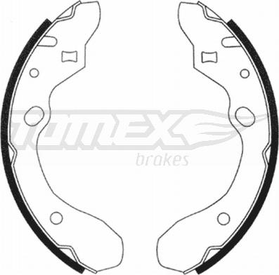 TOMEX brakes TX 20-91 - Комплект тормозных колодок, барабанные parts5.com