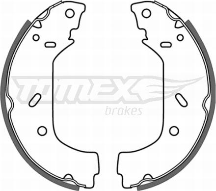 TOMEX brakes TX 20-98 - Комплект тормозных колодок, барабанные parts5.com
