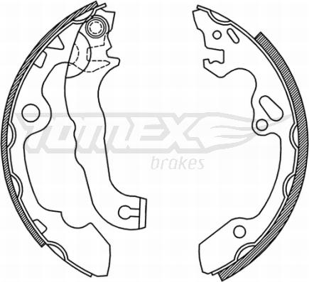 TOMEX brakes TX 20-92 - Комплект тормозных колодок, барабанные parts5.com