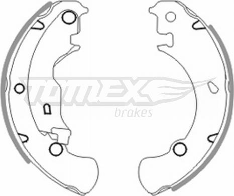 TOMEX brakes TX 20-42 - Комплект тормозных колодок, барабанные parts5.com