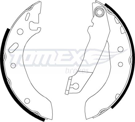 TOMEX brakes TX 20-53 - Комплект тормозных колодок, барабанные parts5.com