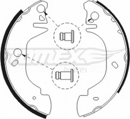 TOMEX brakes TX 20-81 - Комплект тормозных колодок, барабанные parts5.com