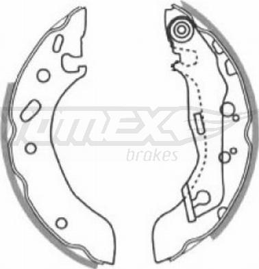 TOMEX brakes TX 20-83 - Комплект тормозных колодок, барабанные parts5.com