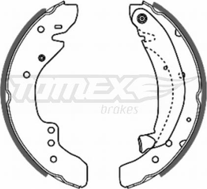 TOMEX brakes TX 20-29 - Комплект тормозных колодок, барабанные parts5.com