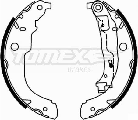 TOMEX brakes TX 21-96 - Комплект тормозных колодок, барабанные parts5.com