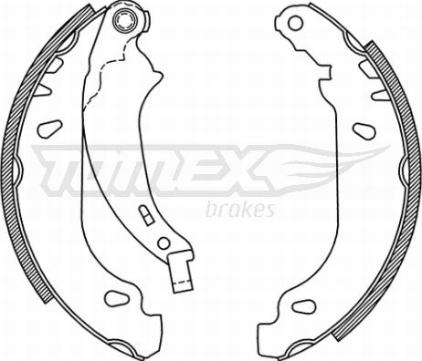 TOMEX brakes TX 21-52 - Комплект тормозных колодок, барабанные parts5.com
