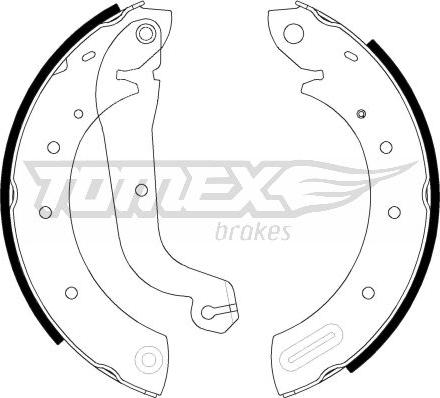 TOMEX brakes TX 21-60 - Комплект тормозных колодок, барабанные parts5.com