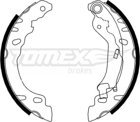 TOMEX brakes TX 21-61 - Комплект тормозных колодок, барабанные parts5.com