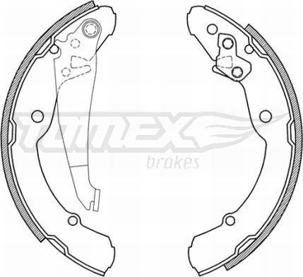 TOMEX brakes TX 21-04 - Комплект тормозных колодок, барабанные parts5.com
