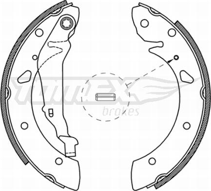 TOMEX brakes TX 21-05 - Комплект тормозных колодок, барабанные parts5.com