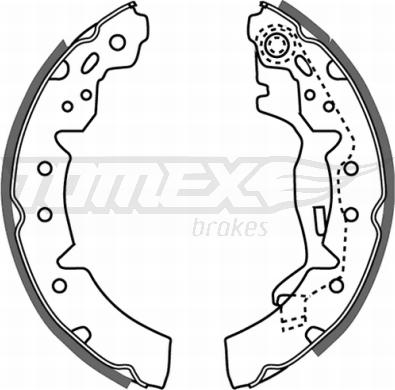 TOMEX brakes TX 21-06 - Комплект тормозных колодок, барабанные parts5.com