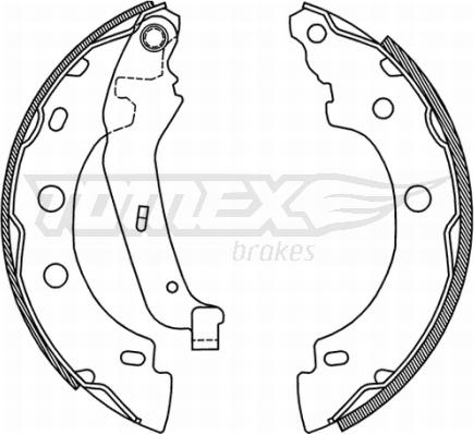 TOMEX brakes TX 21-00 - Комплект тормозных колодок, барабанные parts5.com