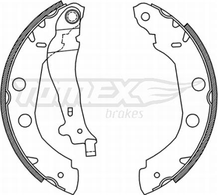 TOMEX brakes TX 21-01 - Комплект тормозных колодок, барабанные parts5.com