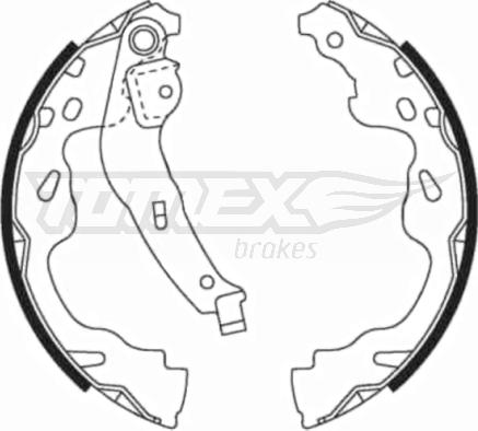 TOMEX brakes TX 21-82 - Комплект тормозных колодок, барабанные parts5.com