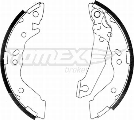 TOMEX brakes TX 21-36 - Комплект тормозных колодок, барабанные parts5.com