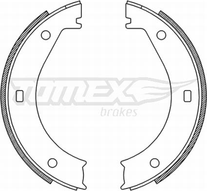 TOMEX brakes TX 21-25 - Комплект тормозных колодок, барабанные parts5.com