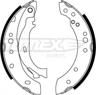 TOMEX brakes TX 21-27 - Комплект тормозных колодок, барабанные parts5.com