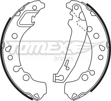 TOMEX brakes TX 23-45 - Комплект тормозных колодок, барабанные parts5.com