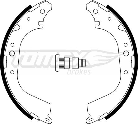 TOMEX brakes TX 23-35 - Комплект тормозных колодок, барабанные parts5.com